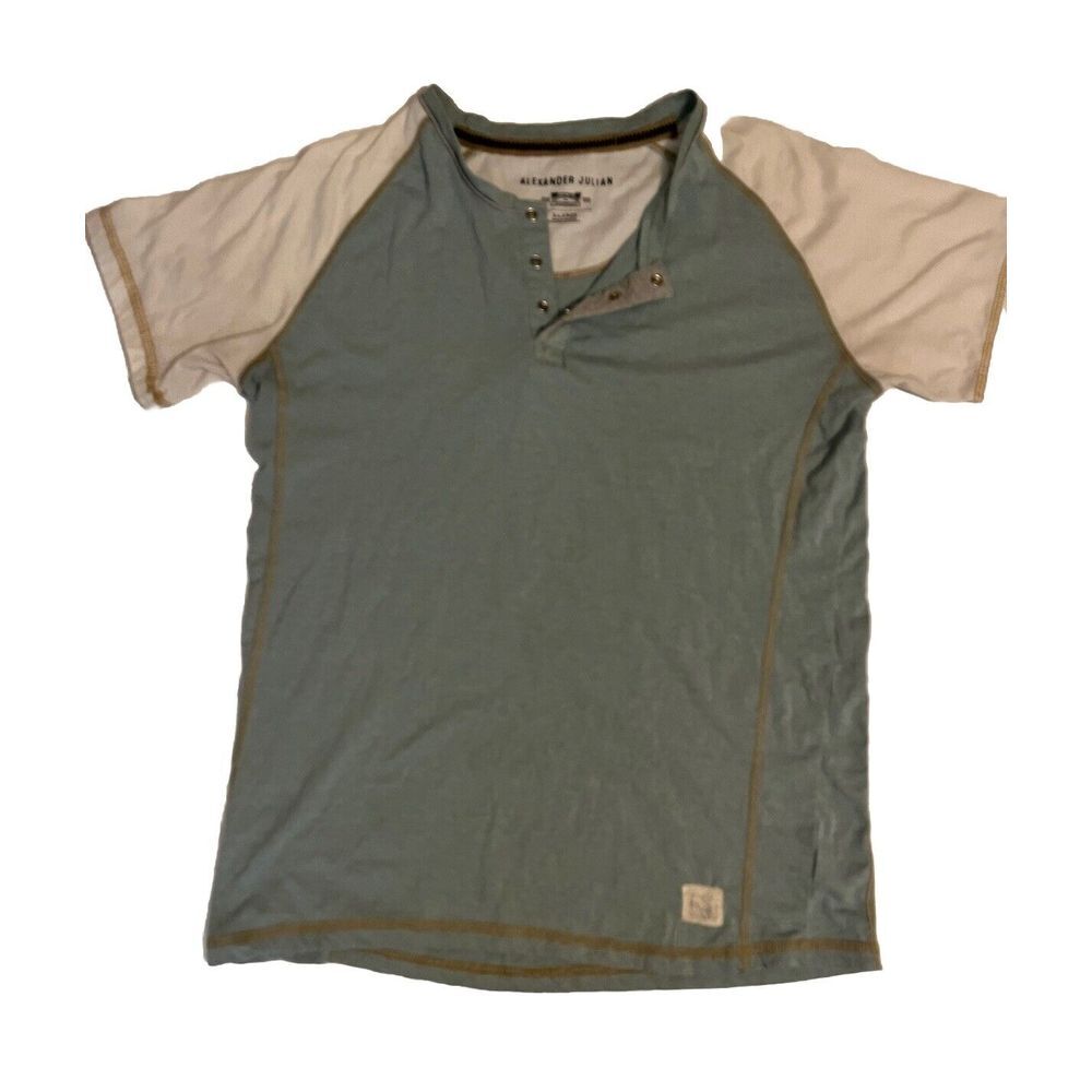 Alexander Julian Colours Men's Short Sleeve T-Shirt SizeXL Workwear‎ Snaps